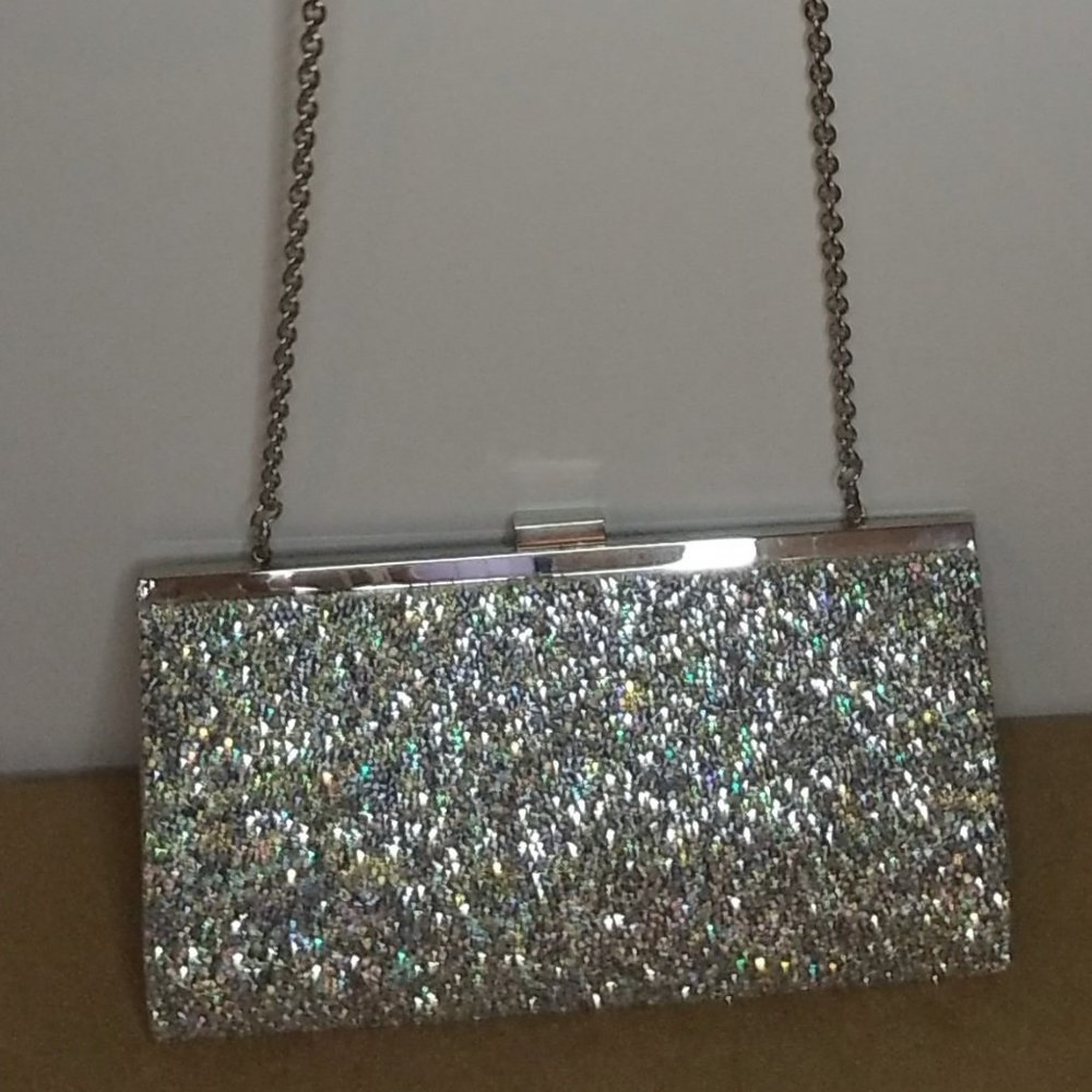 INC International Concept Silver Clutch